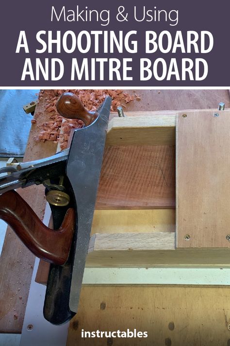 Here is a very brief introduction into making and using a simple Shooting Board and Mitre Board. #Instructables #workshop #woodshop #woodworking #tools Shooting Board Woodworking, Wood Jig, Jigsaw Projects, Shooting Board, Workshop Projects, Woodworking Jigsaw, Wood Plane, Woodworking Jig, Workbench Plans