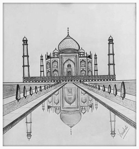 #arte #instagood #digitalart #realisticdrawing #instaartist Taj Mahal Pencil Drawing, Taj Mahal Sketch Pencil, Monuments Of India Sketch, Taj Mahal Mandala Art, Taj Mahal Sketch, Taj Mahal Painting, Taj Mahal Drawing, Taj Mahal Art, Tac Mahal