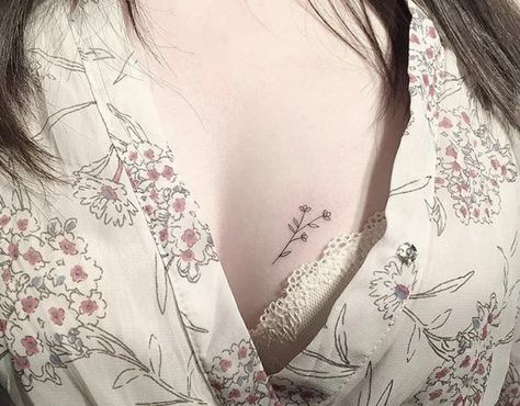 Soft Tattoo, Small Chest Tattoos, Belly Tattoos, Belly Tattoo, Chest Tattoos For Women, Cute Little Tattoos, Discreet Tattoos, Elegant Tattoos, Simplistic Tattoos