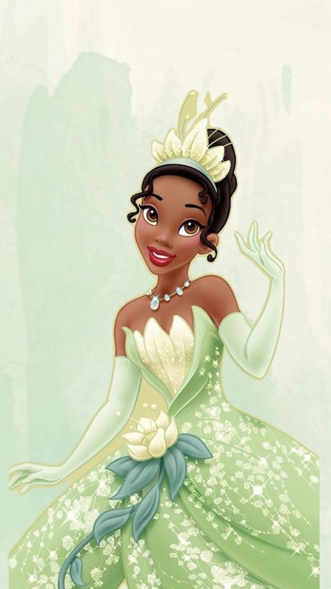 Tiana Disney, Princesa Tiana, Disney Princess Tiana, Frog Wallpaper, Feminine Energy Aesthetic, Frog Drawing, Disney Collage, Black Cartoon Characters, Princess And The Frog