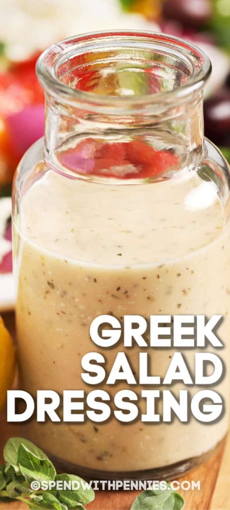 Homemade Vinaigrette, Salad Dressing Recipes Healthy, Salads Pasta, Greek Salad Dressing, Resep Salad, Vinaigrette Recipe, Salad Dressing Recipes Homemade, Homemade Salads, Homemade Salad Dressing