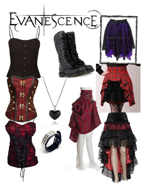 Amy Lee Costume, Amy Lee Inspired Outfits, Evanescence Amy Lee Outfit, Evanescence Inspired Outfits, Evanescence Outfit Ideas, Evanescence Aesthetic Outfit, Amy Lee Fashion, Amy Lee Style, Amy Lee Evanescence Outfits