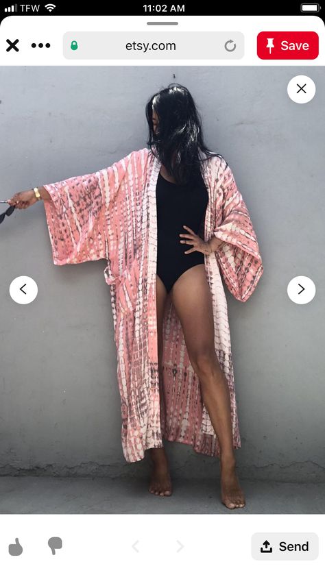 Kimono Summer Outfit, Boho Images, Modern Kimono, Fringe Mini Dress, Silk Outfit, Batik Dress, All Black Outfit, Kimonos, Beach Dress