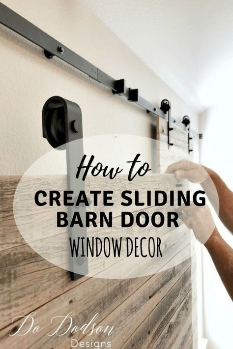 How To Create A Unique Look With Sliding Barn Door Window Decor #dododsondesigns #windowdecor #slidingbarndoors #interiorbarndoors #interiorslidingbarndoors Barn Door For Windows, Sliding Barn Door Window, Barn Door Curtains, Industrial Window Treatments, Barn Door Window Covering, Sliding Door Window, Rustic Window Treatments, Barn Door Window, Sliding Door Window Treatments