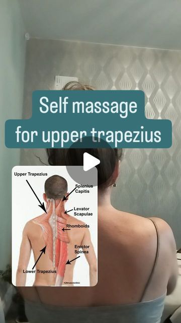 Reiki Dunmore East Waterford on Instagram: "Self massage tutorial for releasing tension in the upper trapezius muscles. This is a very common problem for many people. People often hold their tension here or from repetitive use from their jobs or workouts. This is a nice self massage that can be done daily. Hope it helps.   #selfmassage #selfcare #selfmassagetechniques #trapezius" Neck Massage Techniques Self, Self Massage Techniques, Trapezius Muscle Pain, Myofascial Release Massage, Massage Tutorial, Myofascial Release, Self Massage, Trigger Points, Massage Techniques