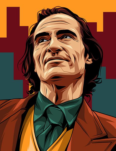 Joker Arthur Fleck, Eid Background, Artwork Portfolio, Arthur Fleck, Joker Artwork, Digital Art Drawing, Face Illustration, Wacom Tablet, Joker Is