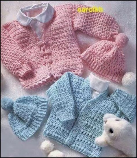 Crochet, ganchillo, campera para bebe Crochet Baby Sweater Sets, Boy Crochet Patterns, Baby Jackets Pattern, Crochet Baby Sweaters, Baby Cardigan Pattern, Crochet Baby Sweater, Crochet Baby Cardigan, Pull Bebe, Fair Isles