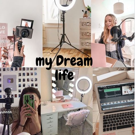 Vision Board Youtube, Vlogger Aesthetic, Youtuber Aesthetic, Camera For Vlogging, Best Vlogging Camera, My Dream Life, Start Youtube Channel, Social Media Content Planner, Career Vision Board