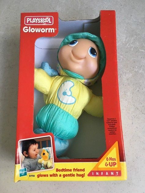 1999 Playskool Gloworm Plush #5770 Nylon Stars Nightcap Glow Worm Glow Worm, Bee Toys, Grandma's House, Phillips Screwdriver, Toy Shop, Grandmas House, Night Cap, Toys Shop, Toys Games