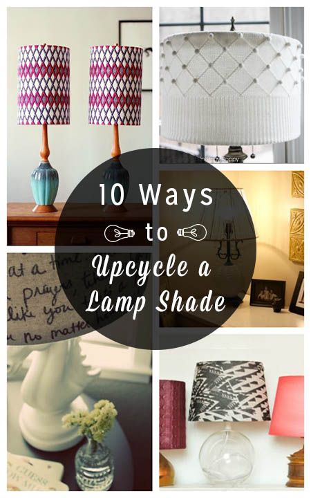 10 DIY Lampshades, Craftily Updated Buddy Burner, Refurbished Lamps, Lampshade Redo, Reuse Recycle Upcycle, Old Crock, Creative Lamp Shades, Lampshade Makeover, Diy Pillow Covers, Diy Cooking