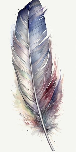 Photo feather water color painting on wh... | Premium Photo #Freepik #photo #peacock-pattern #peacock #artwork #painting Peacock Artwork, Feather Artwork, Feather Illustration, Feather Drawing, Watercolor Feather, Peacock Pattern, Feather Painting, Feather Art, Feather Tattoos