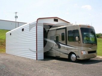 Regular Style Garages are the most economical, enclosed, secure, storage building that we offer. The roof transitions from the roof the the side walls via a radius bend in the frame. Garage Quotes, Rv Shelter, Floating Boat Docks, Rv Carports, Rv Garage, Metal Carports, Steel Garage, Metal Garages, Steel Panels