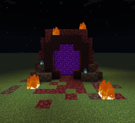 Netherrack Builds, Minecraft Portal, Nether Portal, Portal Design, Minecraft Inspo, Minecraft Stuff, Minecraft Buildings, Spice Up, Spice Things Up