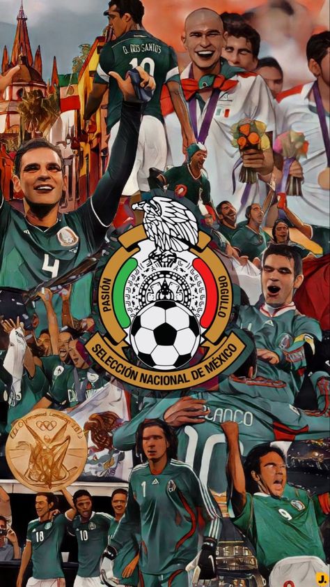 Mexico Football Team Wallpaper, Mexico World Cup Wallpaper, Soccer Mexico Wallpaper, Mexico Soccer Team Wallpaper, Mexico National Team Wallpaper, Chicharito Wallpapers, Collage Background Aesthetic, Mexican Wallpapers, Mexico Aesthetic Wallpaper