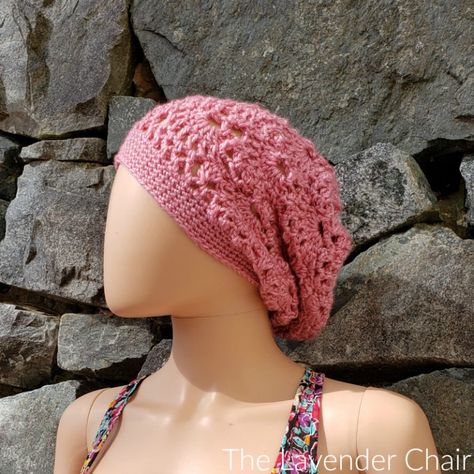 Lacy Shells Slouchy Beanie Crochet Pattern - The Lavender Chair Slouchy Beanie Crochet, Lavender Chair, The Lavender Chair, Slouchy Beanie Pattern, Beanie Crochet Pattern, Fingerless Gloves Crochet Pattern, Crochet Unique, Crochet Gloves Pattern, Crochet Sun Hat