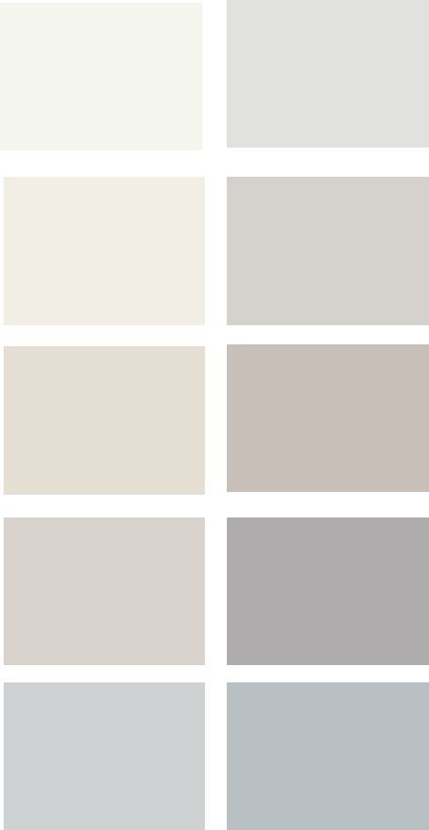 Accent Walls Neutral, Wall Color Pallete, Shades Of White Color Palette, Indoor Paint Colors, Paint Names, White Color Scheme, Indoor Paint, House Color Palettes, Room Paint Colors