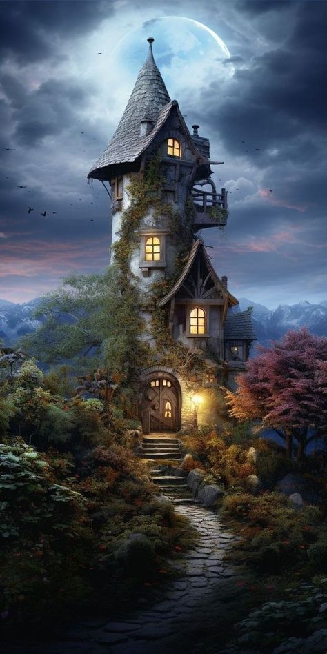 Witch Hut, The Matterhorn, Fairytale House, Creepy Things, Fairytale Cottage, Fantasy Homes, Dream Cottage, Fantasy House, Fantasy Castle