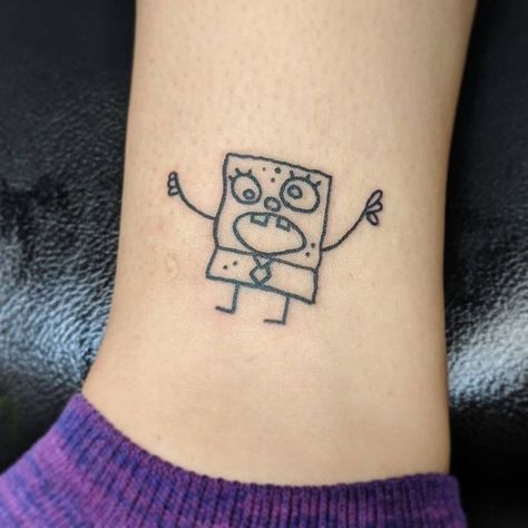 Tato Geometris, Spongebob Tattoo, Tato Flash, Shape Tattoo, Tattoos Geometric, Парные Тату, Geometric Tattoos, Weird Tattoos, Red Tattoos