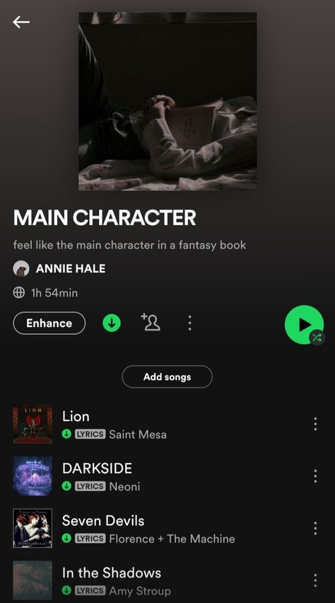 #book #Playlist #reading #spotify #acotar #fantasy #fantasybook #maincharacter #darkacademia Main Character Playlist, Playlist On Spotify, Florence The Machines, Fantasy Book, Main Character, Music Playlist, Fantasy Books, Vol 2, Main Characters