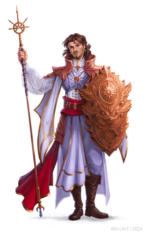 ArtStation - Zachary Sunrath, Rio Lint Cleric Of Lathander, Dnd Villains, Dm Board, Cleric Dnd, Rpg Clothes, D D Classes, Epic Characters, Dungeons And Dragons Characters, Dnd Art