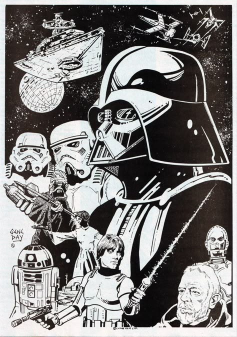 Starwars Comic Art, Starwars Art Drawing, Star Wars Art Drawings, Star Wars Poster Art, Art Stories, Drawing Stars, Classic Star Wars, Star Wars Books, Star Wars Drawings