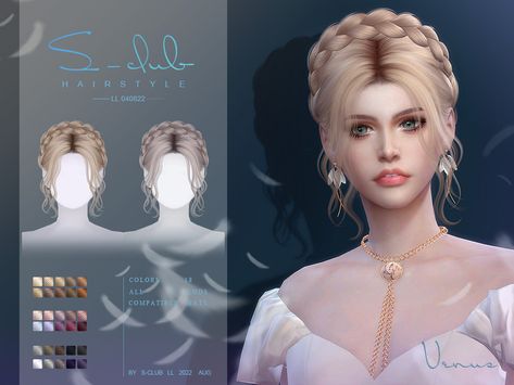 Sims 4 Cc Hair Female Long Curly, Sims 4 Elegant Hair, Sims 4 Updo, Half Updo Hair, Sims 4 Cc Hair, Half Updo Hairstyles, Mod Hair, Pelo Sims, Victorian Hairstyles