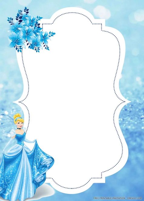 (FREE PRINTABLE) – Lovely Cinderella Birthday Invitation Templates | Download Hundreds FREE PRINTABLE Birthday Invitation Templates Cinderella Invitation Template, Cinderella Birthday Party Invitations, Cinderella Birthday Invitation, Cinderella Pictures, Barbie Painting, Cinderella Invitations, Cinderella Theme, Cinderella Birthday Party, Rustic Birthday