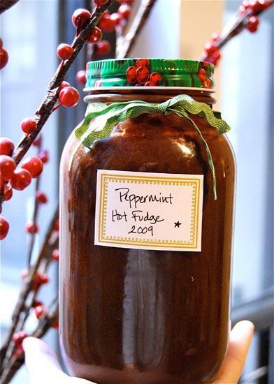 Rhoda's Peppermint Hot Fudge Sauce    Holiday Guest Post from Kelsey of The Naptime Chef Homemade Gifts For Friends, Hot Fudge Sauce, Fudge Sauce, Sweet Sauce, Hot Fudge, Adobo, In A Jar, Food Gifts, Holiday Treats