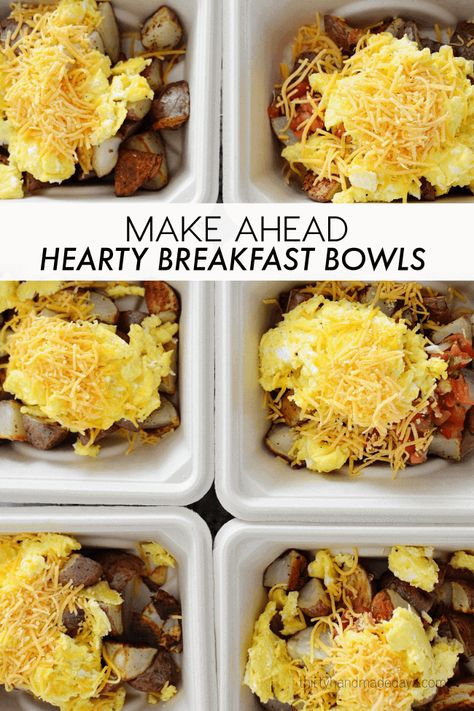 Breakfast Bowls | 30 Handmade Days Make Ahead Breakfast Bowls, Quick On The Go Breakfast, Make Ahead Snacks, Bowls Healthy, On The Go Breakfast, Breakfast Bowls Recipe, Easy To Make Breakfast, Bowl Recipes, Breakfast Bowl