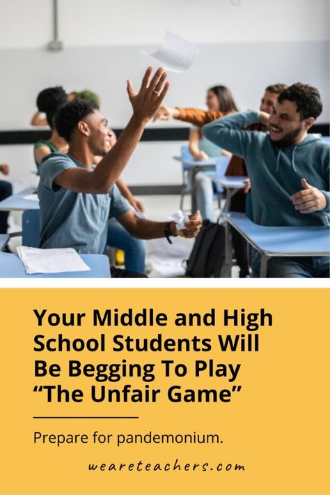 The Unfair Game Review Games High School, Unfair Game, Formative Assessment Tools, Teacher Board, Game Based Learning, We Are Teachers, Class Games, School Rules, Make School