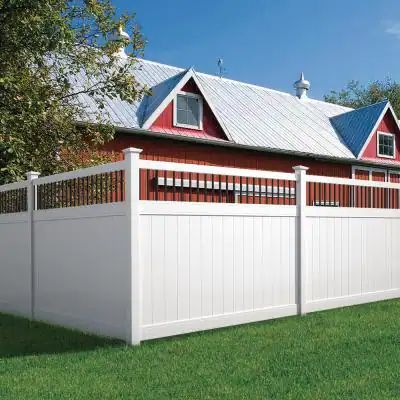 Cheap Privacy Fence, Vinyl Fence Panels, Vinyl Privacy Fence, Privacy Fence Panels, Cheap Fence, Lattice Fence, Fence Styles, Diy Fence, Front Yard Fence