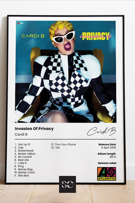 Cardi B's: Invasion Of Privacy album cover😇 for sale on Etsy. Immediately available for download. Bartier Cardi, Invasion Of Privacy, Dj Mustard, Bodak Yellow, Ciara And Russell Wilson, Finger Wave Hair, Hip Hop Albums, 21 Savage, Chance The Rapper