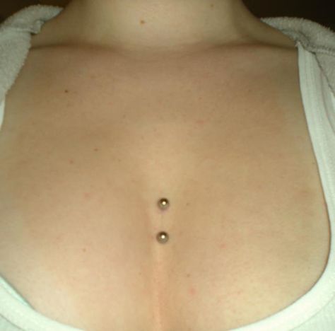 . Chest Dermal, Piercing Surface, Chest Piercing, Different Types Of Piercings, Microdermal Piercing, Surface Piercing, Funky Tattoos, Cool Ear Piercings, Cute Piercings