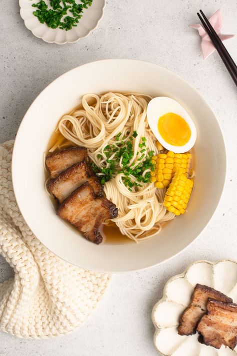 Shoyu Ramen with step-by-step photos | Eat, Little Bird Ramen Photography, Lamingtons Recipe, Japanese Food Photography, Steam Buns, Easy Cornbread Recipe, Sour Cream Chocolate Cake, Roasted Chicken Wings, Ramen Broth, Shoyu Ramen