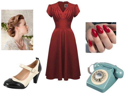 1940s Fashion Aesthetic, 1940s Outfits, Agent Carter, Outfits Polyvore, 1940s Dresses, Inspo Outfit, Beautiful Clothes, 1940s Fashion, Outfit Maker