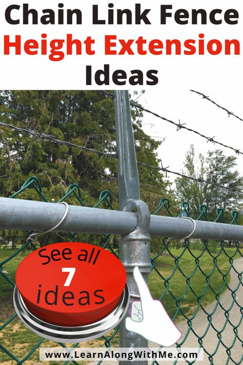 7 proven Chain Link Fence Height extension ideas Chain Link Fence Topper Ideas, Fence Height Extension Ideas, Chain Link Fence Extension Ideas, Chain Link Fence Makeover, Make Fence Taller, Chainlink Fence Ideas, Fence Extender, Chainlink Fence Makeover, Chain Link Fence Ideas