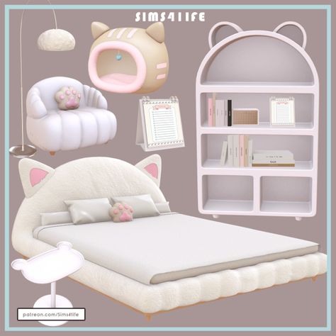 SIMS41ife Sims 4 Cc Furniture Bedroom, Furniture Bedroom Sets, Sims 4 Beds, Sims Baby, Sims 4 Content, Sims 4 Tsr, Sims Furniture, Mod Furniture, Bedroom Decor For Women