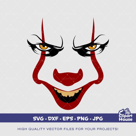 Download Pennywise Face, Halloween Ghost svg, Halloween Vector, pennywise svg, horror svg, pennywisee costume, halloween decoration halloween decor, today! There is a huge range of SVG products available. #PumpkinSvg #HalloweenSvgFiles #HalloweenSvg #HalloweenSvgBundle Pennywise Face, Pennywise Svg, Scary Decor, Clothing Stickers, Scary Decorations, Horror Svg, Svg Horror, Ghost Svg, Halloween Vector