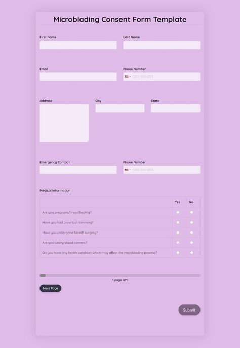 The microblading consent form is a standard agreement between an esthetician and a client. Clients can use this form to consent to microblading procedures by filling their names, uploading their e-signature, and so on. E Signature, Consent Forms, Form Template, Diy Furniture Renovation, Data Collection, Cloud Storage, Esthetician, Microblading