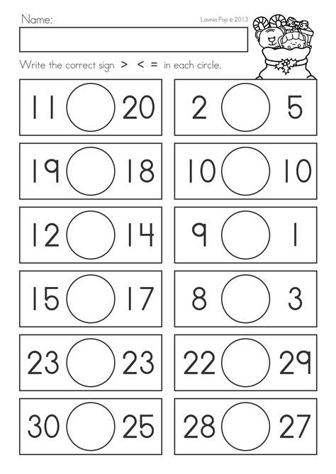 Comparing Numbers Worksheet - Free Kindergarten Math Comparing Numbers Kindergarten, Comparing Numbers Worksheet, Kindergarten Math Worksheets Addition, Number Worksheets Kindergarten, Christmas Math Worksheets, Kindergarten Math Worksheets Free, Math Addition Worksheets, Numbers Worksheets, Comparing Numbers