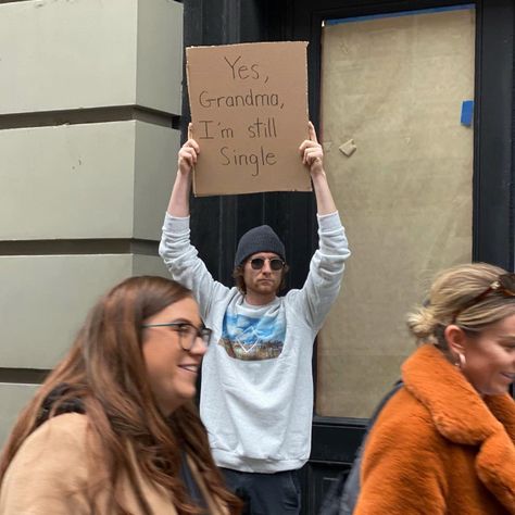 This Brave Man Protests Annoying Everyday Things With Funny Signs Photoshopped Animals, Protest Signs, Still Single, Speak The Truth, New Poster, Funny Signs, A Sign, Meghan Markle, Random Things