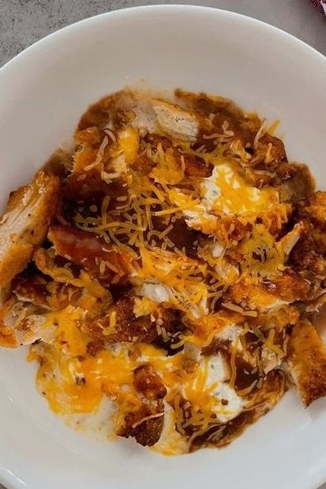 Macro Friendly BBQ Ranch Chicken Bowl (High Protein) High Protein Lunch Recipes, Protein Lunch Recipes, Chicken Big Mac, Chicken Big, High Protein Lunch, Boneless Chicken Wings, Chicken Filet, Protein Bowls, Protein Lunch