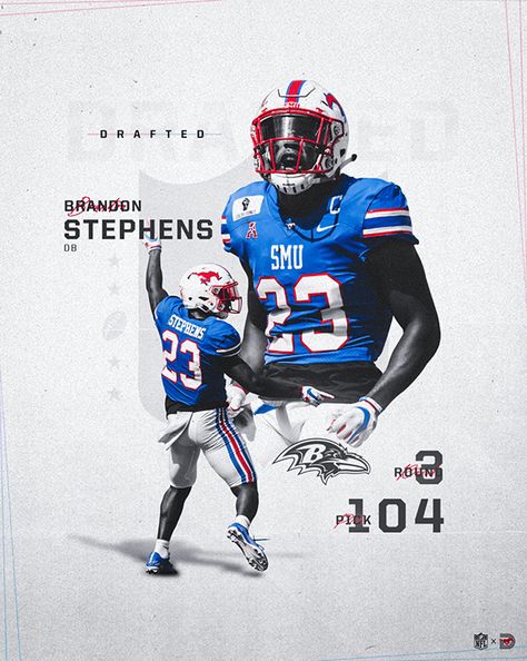 2021 NFL Draft - SMU Football on Behance Smu Football, 2023 Board, Football Draft, Sports Design Ideas, Alabama Crimson Tide Football, Sports Design Inspiration, Crimson Tide Football, Sport Poster Design, Graphic Design Photoshop