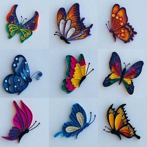 Quilling Butterfly, Diy Quilling Crafts, Quilling Flower Designs, Butterfly Live, Arte Quilling, Quilling Animals, Paper Quilling For Beginners, Paper Art Sculpture, Paper Quilling Cards