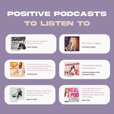 Want to turn your listening time into a positivity party? These positive podcasts are your ticket to a brighter, happier day! Join us as we dive into shows that celebrate the good, uplift spirits, and inspire greatness. Get ready to soak in the positivity wave! #PodcastLove #PositivityMatters #PodcastCommunity Podcasts To Listen To, Positive Podcasts, Good Podcasts, Dear Media, Youtube Podcast, Motivational Podcasts, Facing Fear, Winter Arc, Youtube Business