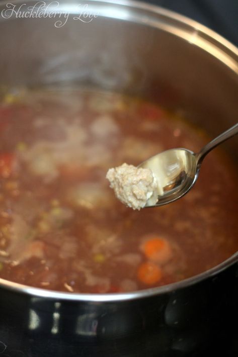 Huckleberry Love: Grandmother's Beef Vegetable Soup with Homemade Dumplings {Recipe} Beef Dumpling Soup Recipe, Beef Soup With Dumplings, Beef Dumpling Soup, Vegetable Soup With Dumplings, Beef Soup Dumplings Recipe, Vegetable Beef Soup With Dumplings, Beef Shank Soup Recipe, Vegetable Beef Dumpling Soup, Herbed Dumplings