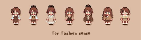 sugarmaples' Cafe Clothes for Fashion Sense at Stardew Valley Nexus - Mods and community Stardew Expanded, Stardew Clothes, Cafe Clothes, Farm Organization, Pixel Room, Stardew House, Valley Outfit, Adopt Me Small House Ideas, Stardew Mods