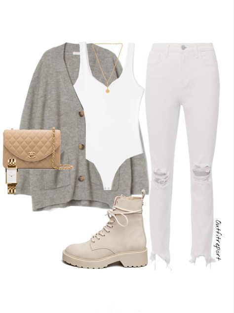 Steve Madden Beige Boots Outfit, Styling Beige Boots, Off White Combat Boots Outfit, Steve Madden Combat Boots Outfits, Grey Combat Boots Outfit, Look Boots Beige, Outfits With Grey Boots, Outfits With Beige Boots, How To Style White Combat Boots