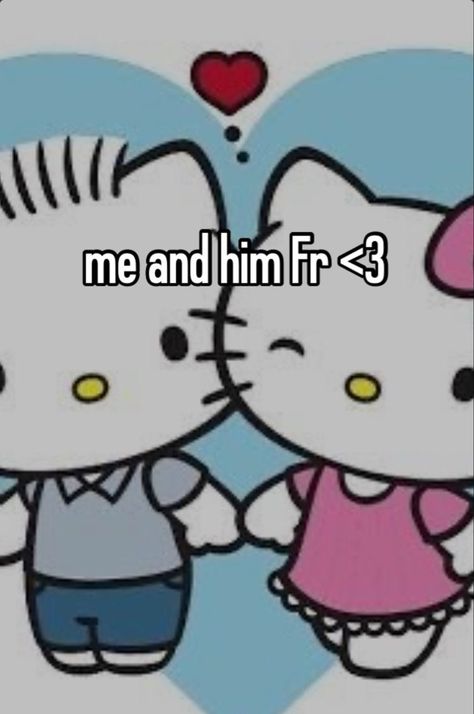 I Heart My Bf Pfps Hello Kitty, Shes Mine Wallpaper, This Could Be Us Hello Kitty, Your Mine Meme, Sanrio Relationship, Hello Kitty I Love My Bf, Dear Daniel And Hello Kitty Matching Pfp, Me And Him Fr, Hello Kitty Bf And Gf