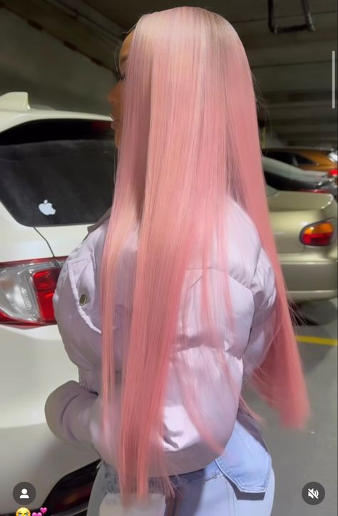 Pink Hair Brown Roots, Diy Hair Extensions, Long Pink Hair, Frontal Wig Hairstyles, Quick Natural Hair Styles, Black Hair Extensions, Dyed Natural Hair, Hair Twist Styles, Pretty Hair Color